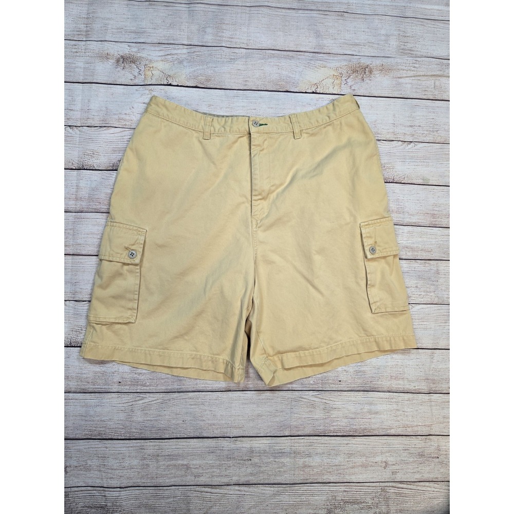 Vintage Tommy Hilfiger Mens Chino Cargo Shorts Classic Fit Size 34 Y2K Yellow